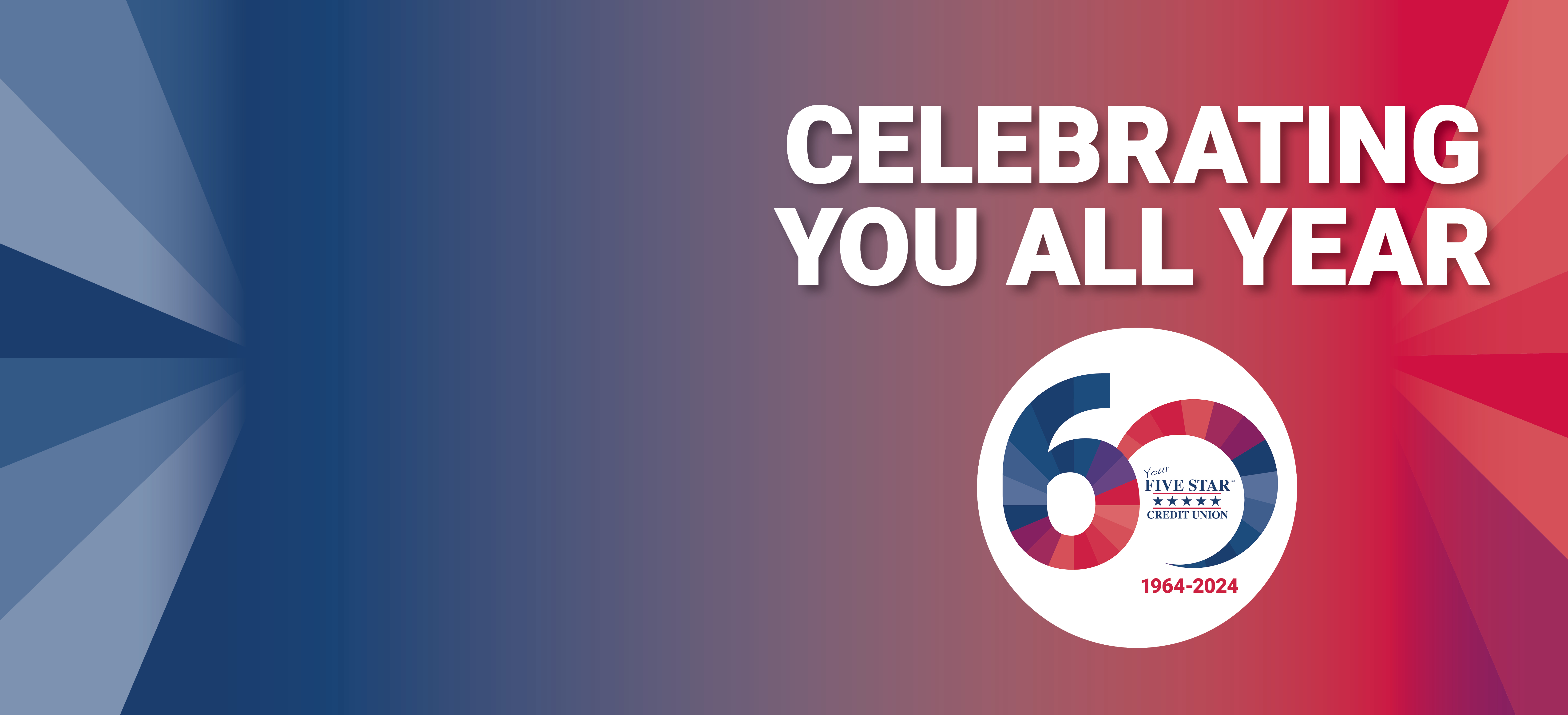 60th anniversary logo celebrating you all year. 