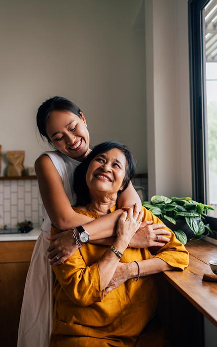 Grandmother and granddaughter spending time together